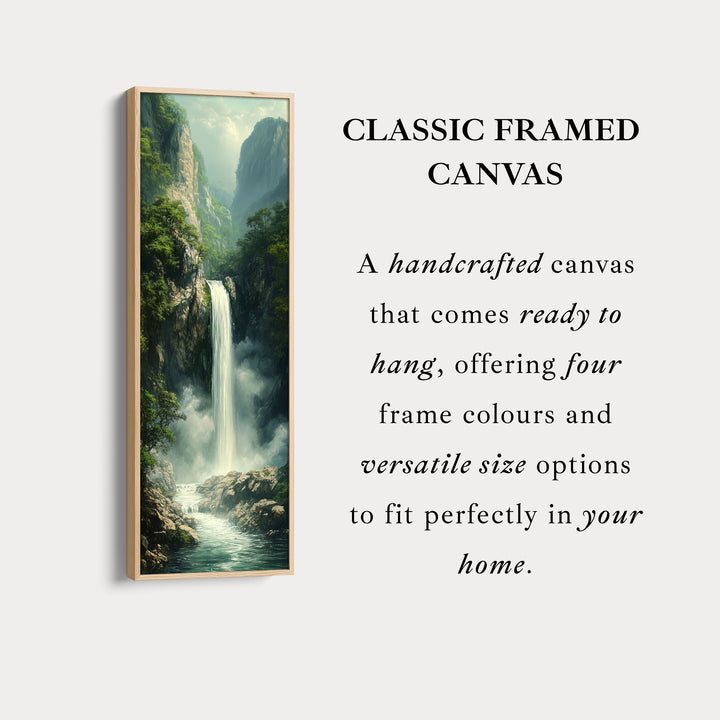 Long Narrow Vertical Large Canvas Wall Decor Waterfall