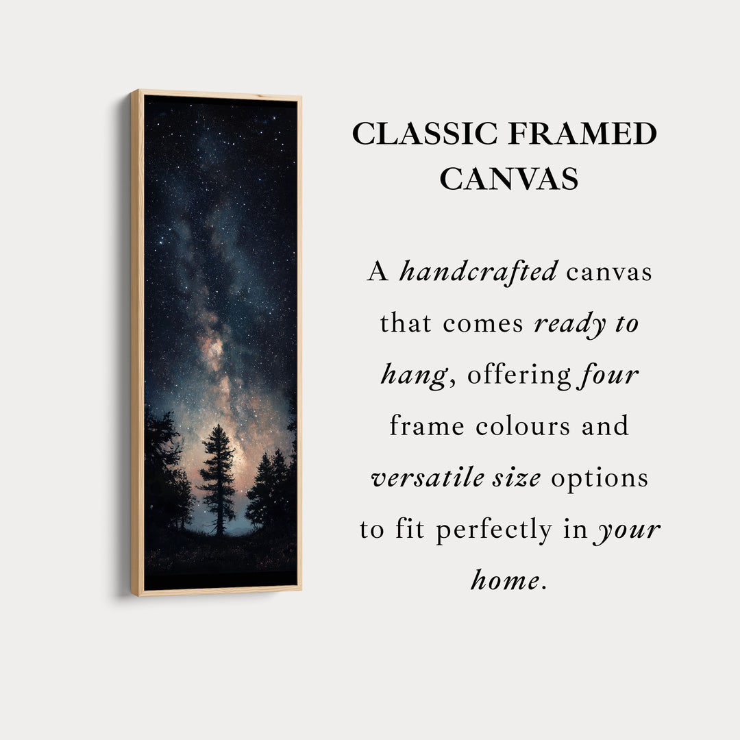 Night Sky Long Narrow Vertical Large Canvas Wall Decor