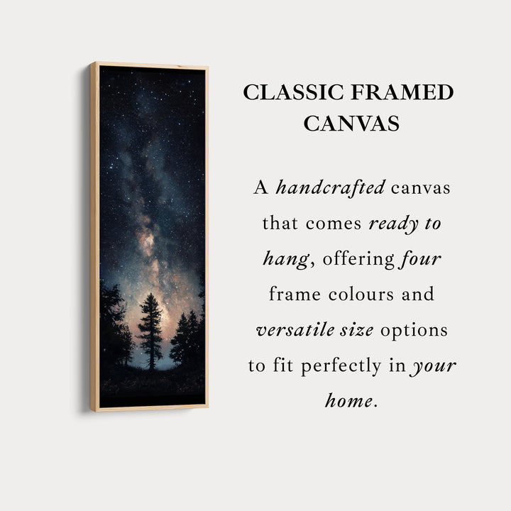 Night Sky Long Narrow Vertical Large Canvas Wall Decor
