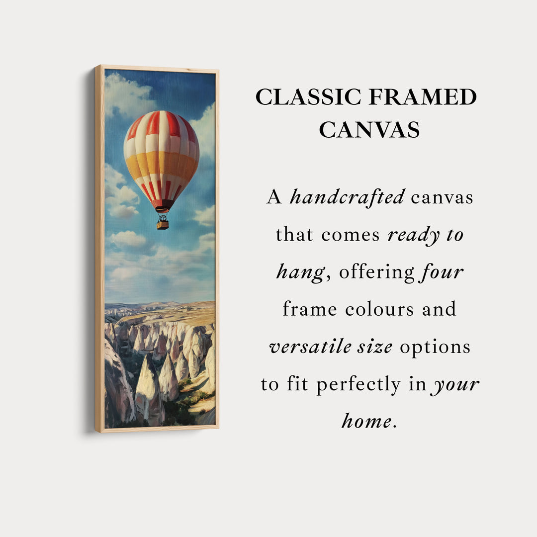 Cappadocia Balloons Long Narrow Vertical Large Canvas Wall Decor