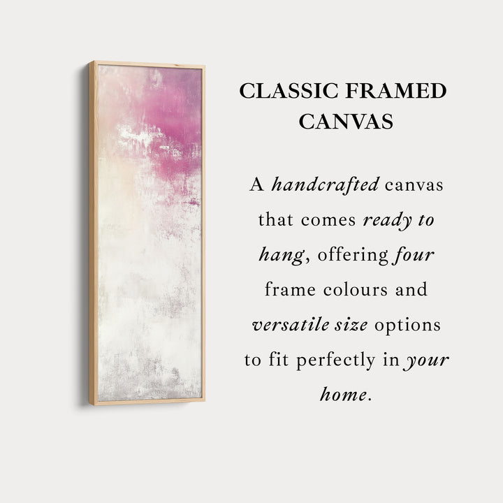 Abstract Pink Vertical Tall Wall Art Large Framed Canvas