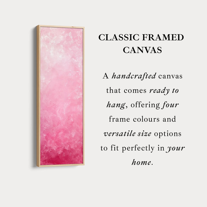 Abstract Pink Vertical Wall Art - Tall Long Narrow Vertical Wall Decor