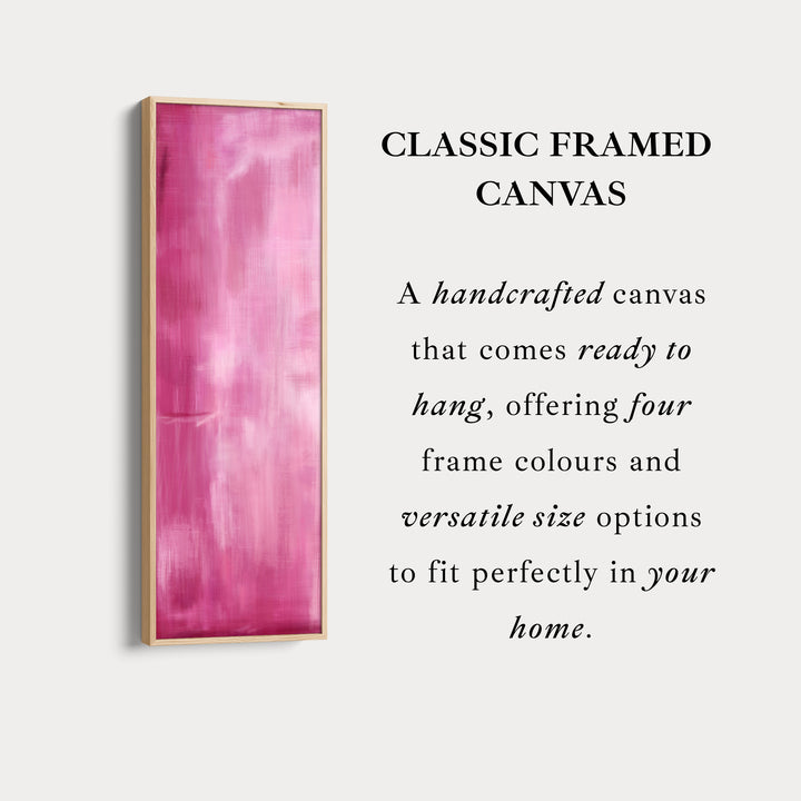 Vertical Wall Art Pink - Living Room Tall Long Narrow Vertical Wall Decor