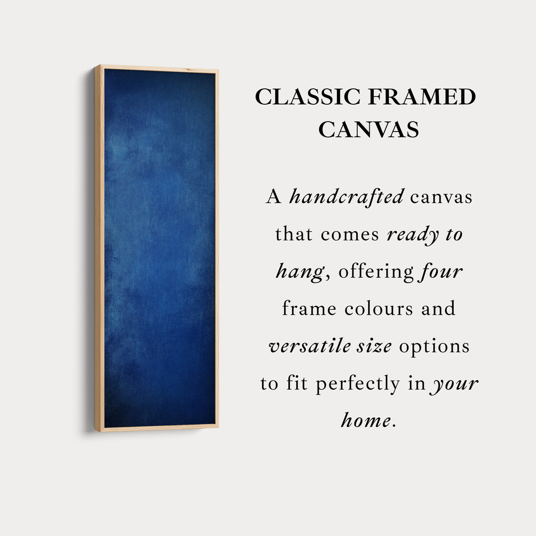 Vertical Wall Art Blue - Living Room Tall Long Narrow Vertical Wall Decor