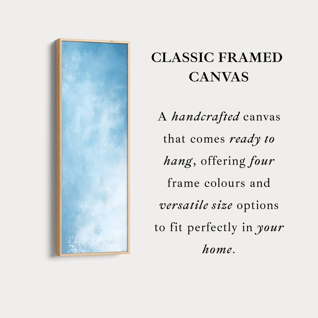 Décoration de chambre abstraite bleu clair art mural vertical - grand long étroit vertical