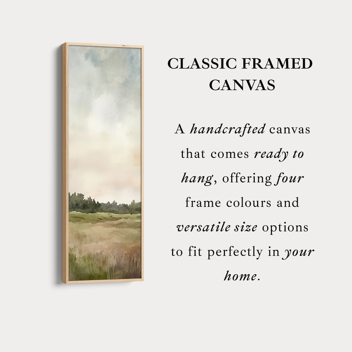 Watercolour Landscape Long Narrow Vertical Wall Art