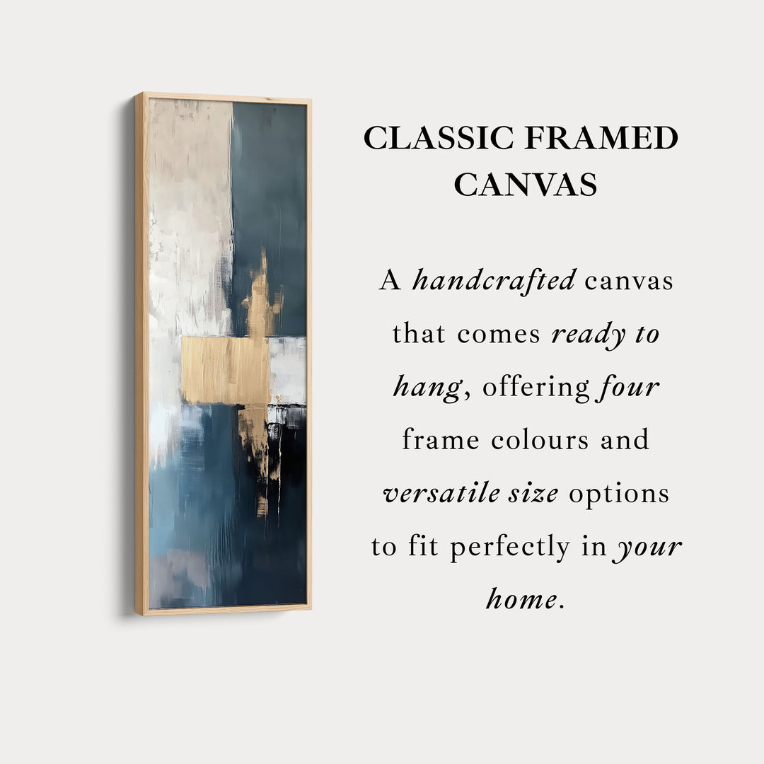 Minimalist Abstract Gold Long Vertical Wall Art