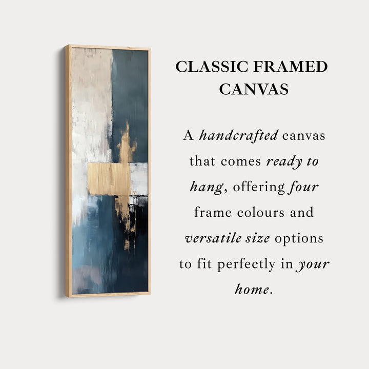 Minimalist Abstract Gold Long Vertical Wall Art