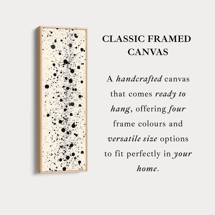 Abstract Dots Tall Vertical Large Framed Canvas