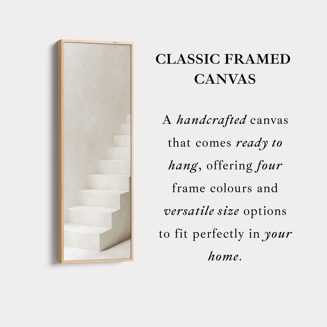 Art mural sur toile encadrée verticale longue et grande Minimalist Steps