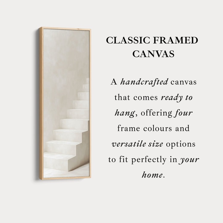 Art mural sur toile encadrée verticale longue et grande Minimalist Steps