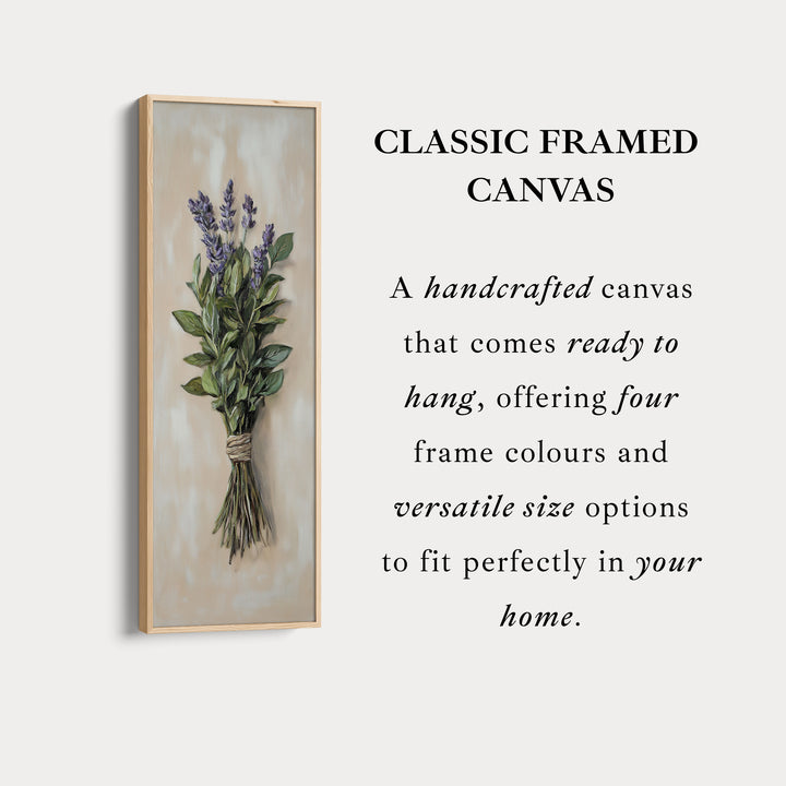 Cottagecore Kitchen Wall Art Long Vertical Framed Canvas Decor