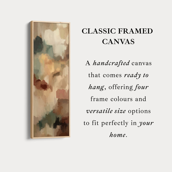 Tall Canvas Wall Art Warm Beige Brown Abstract For Living Room