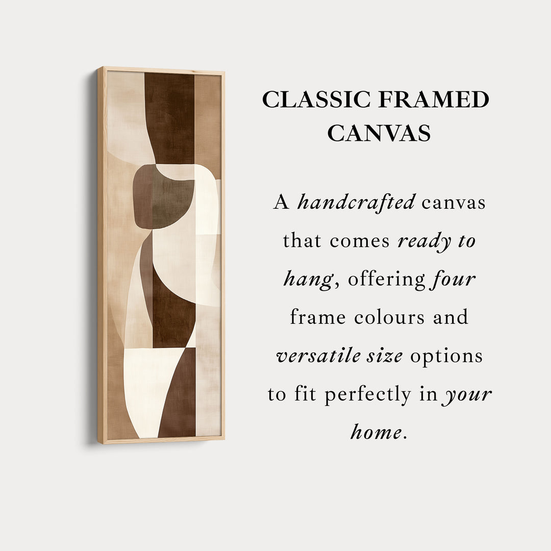 Hall Way Abstract Beige Large Vertical Long Skinny Wall Art