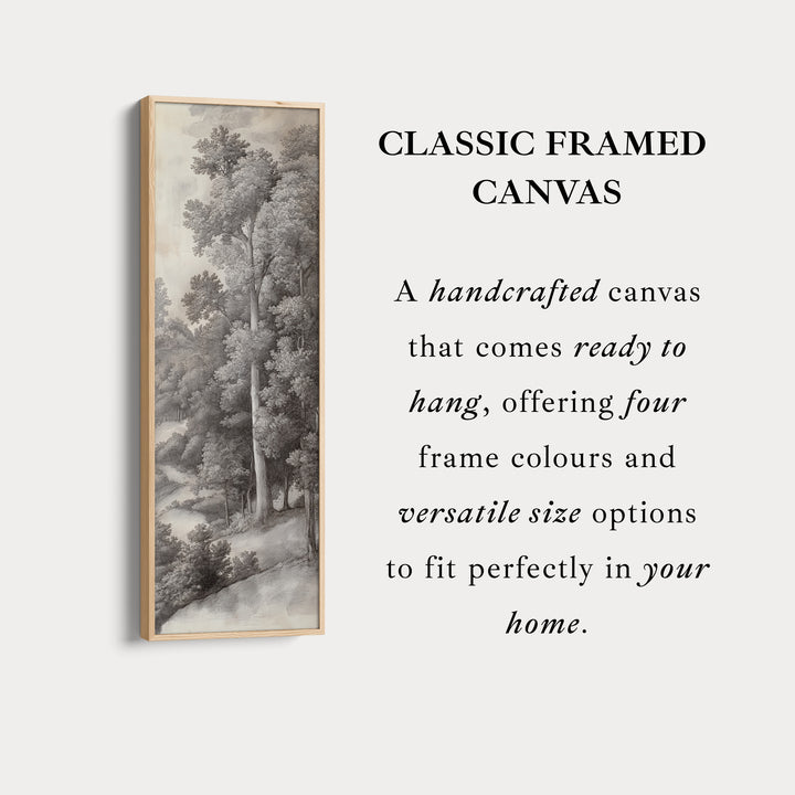 Hall Way Vintage Tree Large Vertical Long Skinny Wall Art