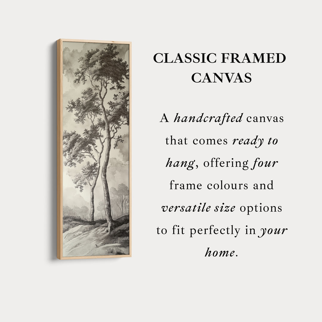 Vintage English Countryside Large Long Vertical Wall Art