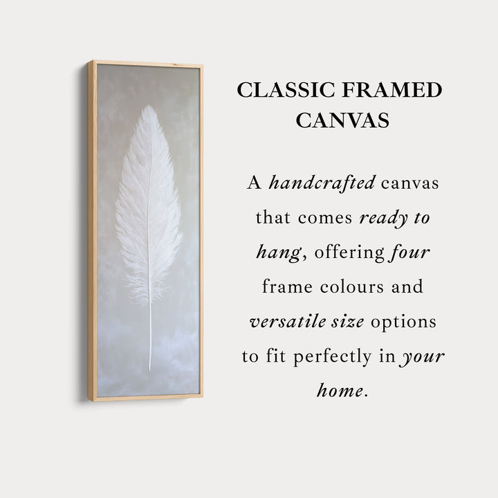 Vertical Wall Art White Feather Bedroom Wall Art