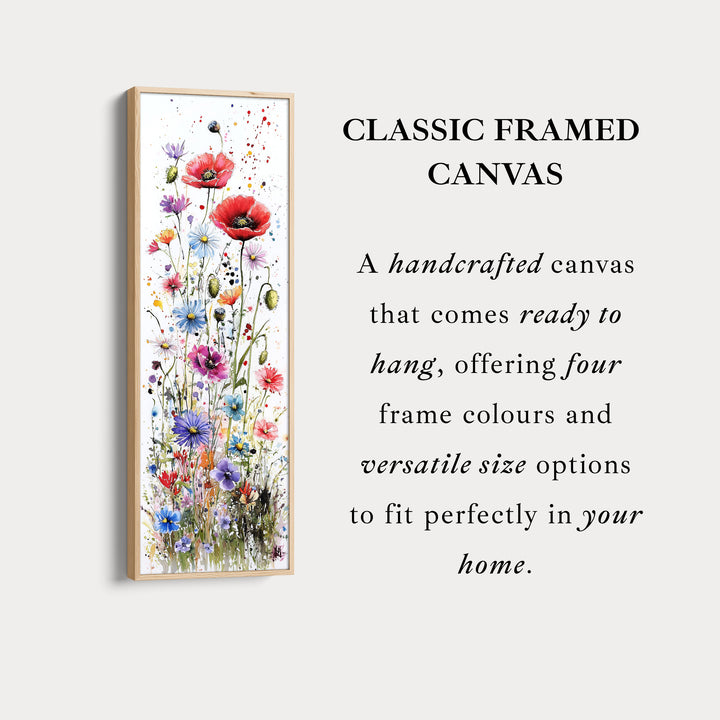 Bedroom Wall Art Vertical Long Decor Wild Flowers