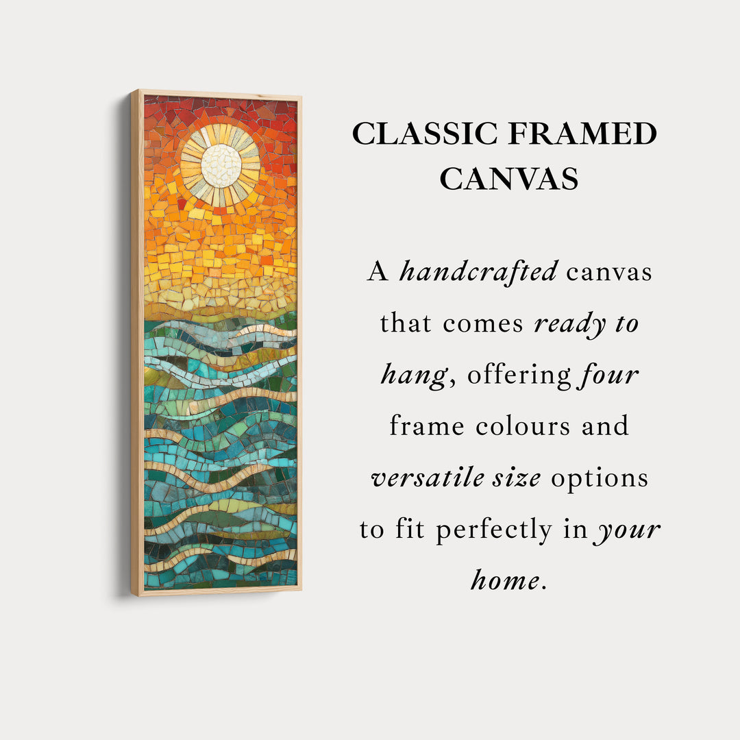 Vertical Hallway Mosaic Sun Wall Art Long & Narrow