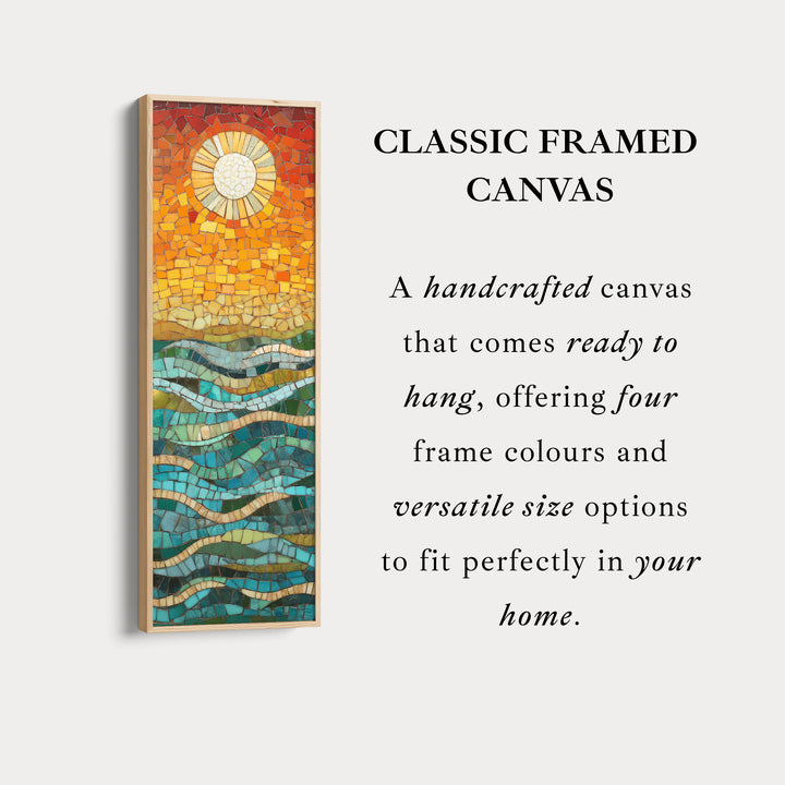 Vertical Hallway Mosaic Sun Wall Art Long & Narrow