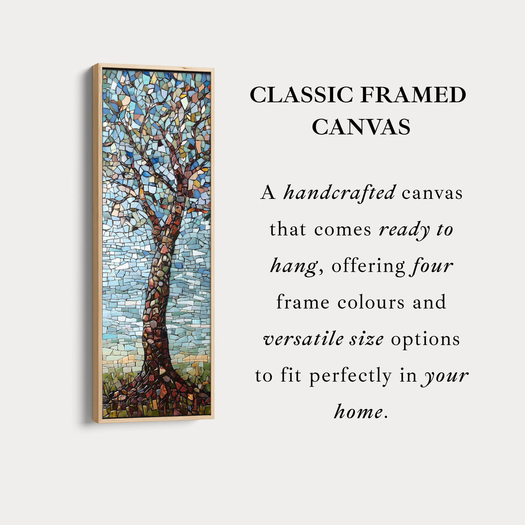 Vertical Bedroom Mosaic Tree Wall Art Long & Narrow
