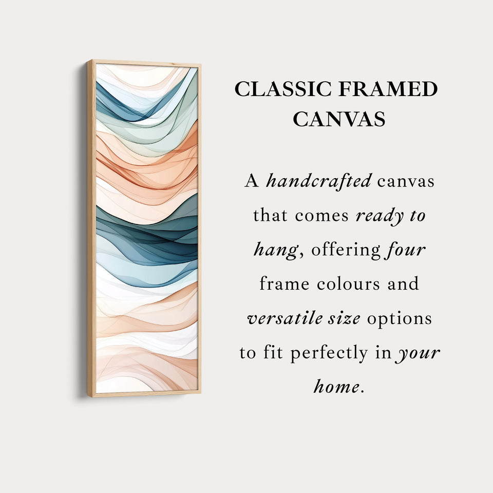 Lange smalle verticale wanddecoratie neutrale golf