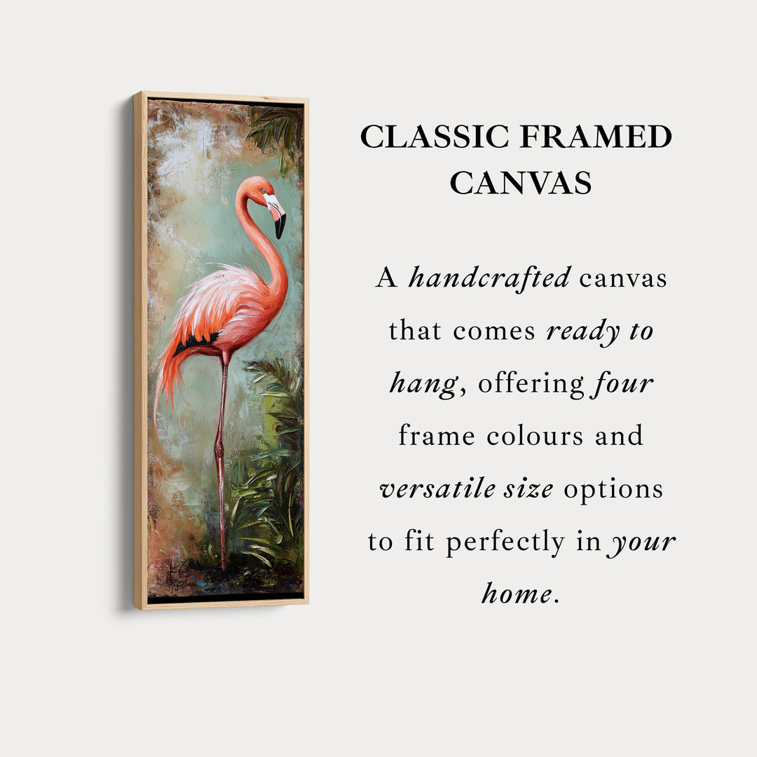 Pink Flamingo Tall Vertical Wall Decor