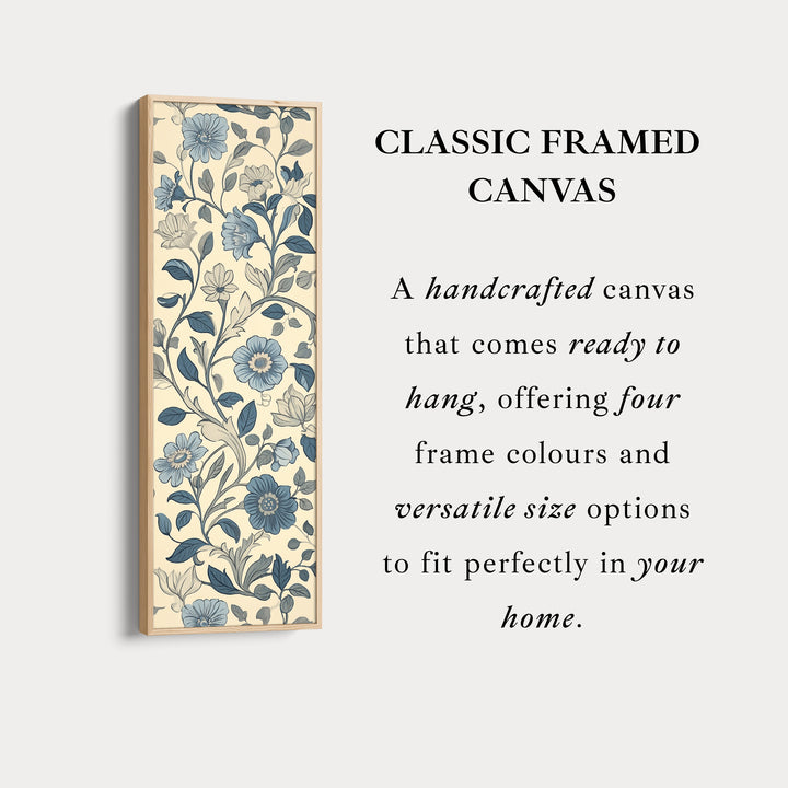 Vintage Blue & Cream Vertical Wall Decor
