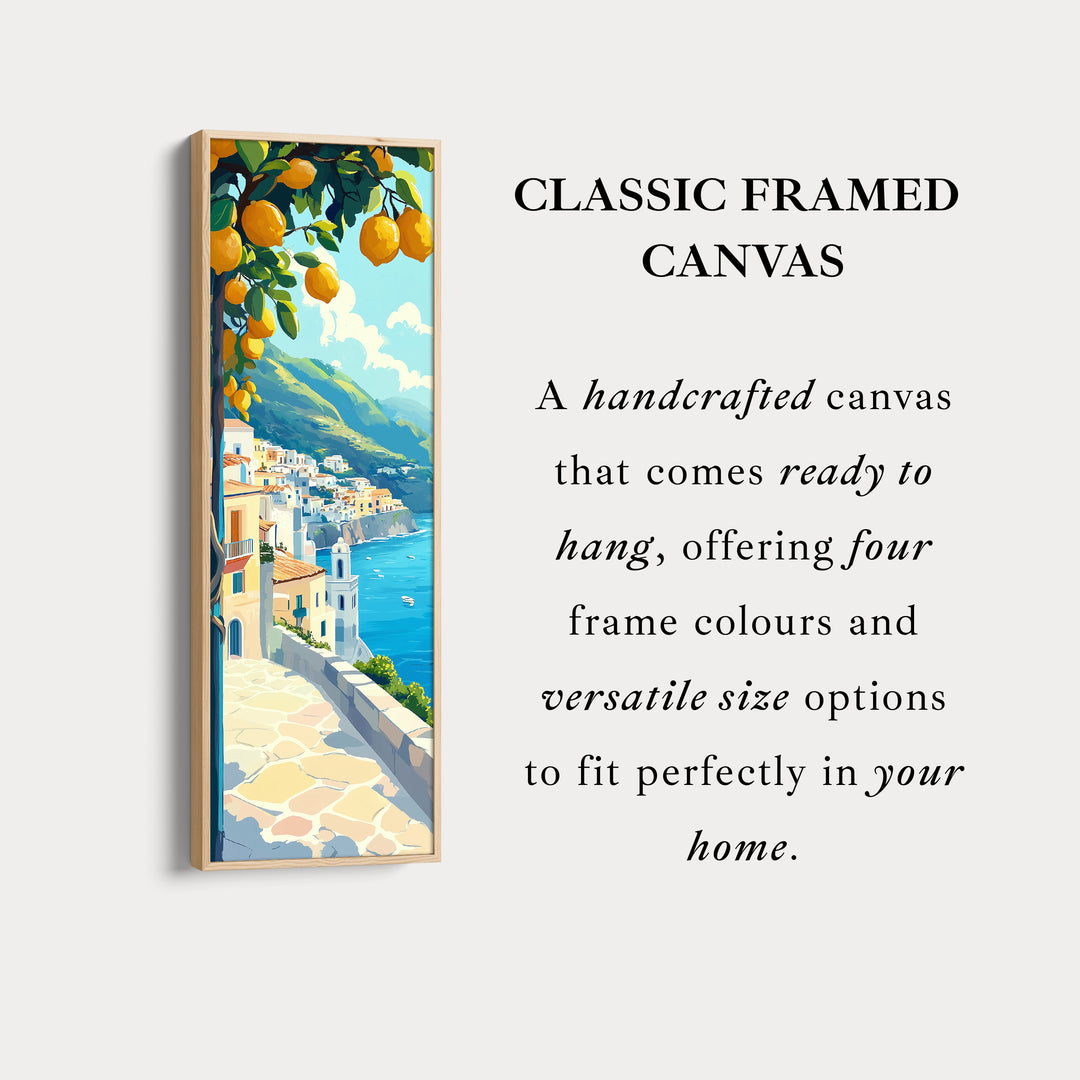 Amalfi Coast Tall Narrow Vertical Wall Art