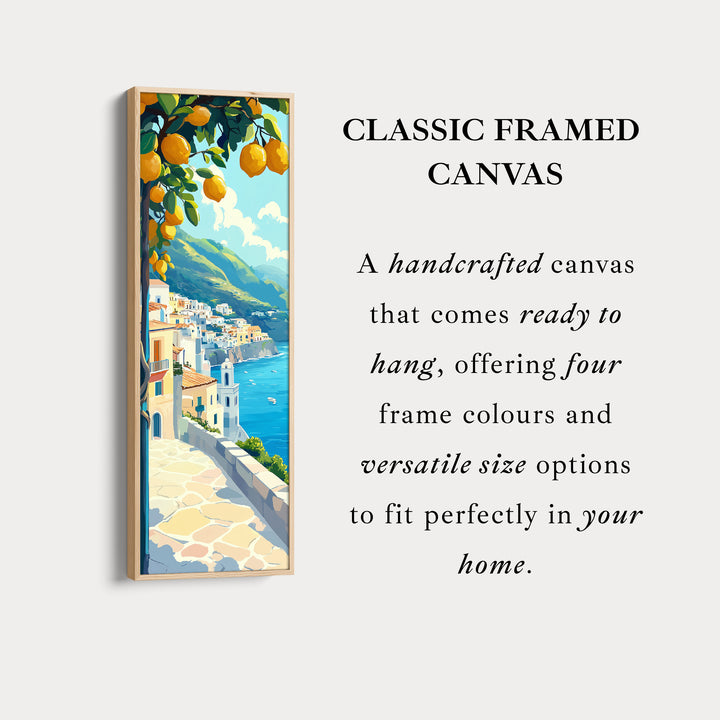 Amalfi Coast Tall Narrow Vertical Wall Art