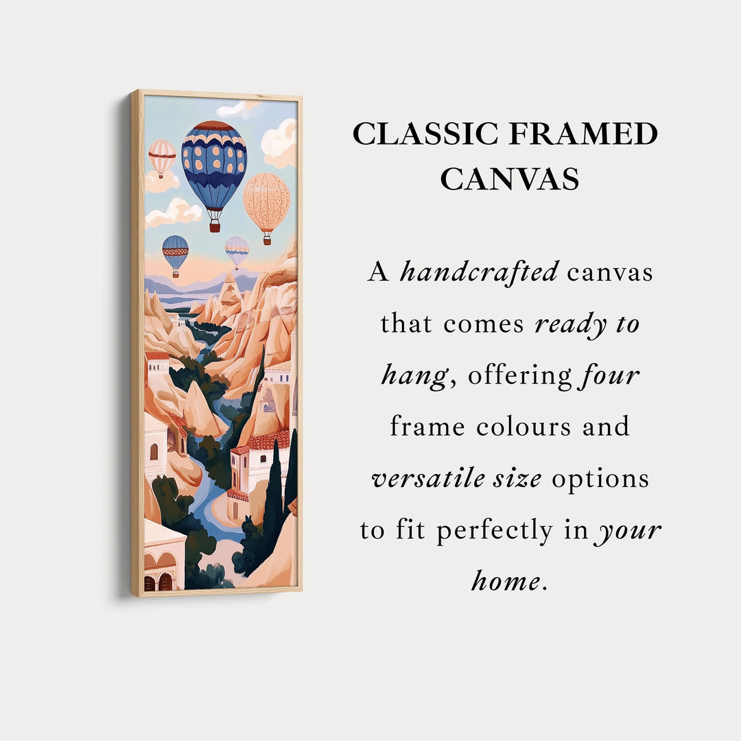 Cappadocia Balloons Vertical Framed Canvas Wall Decor