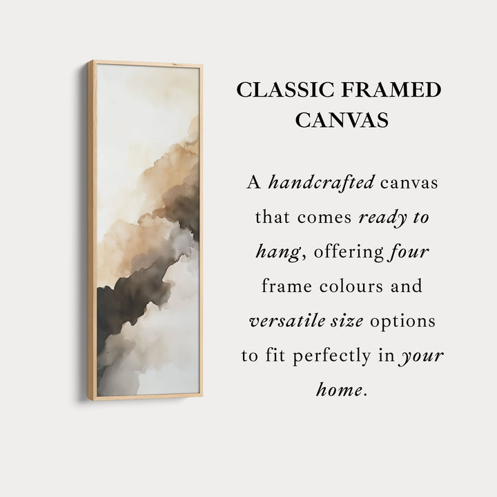 Abstract Brown Cloud Vertical Long Wall Decor