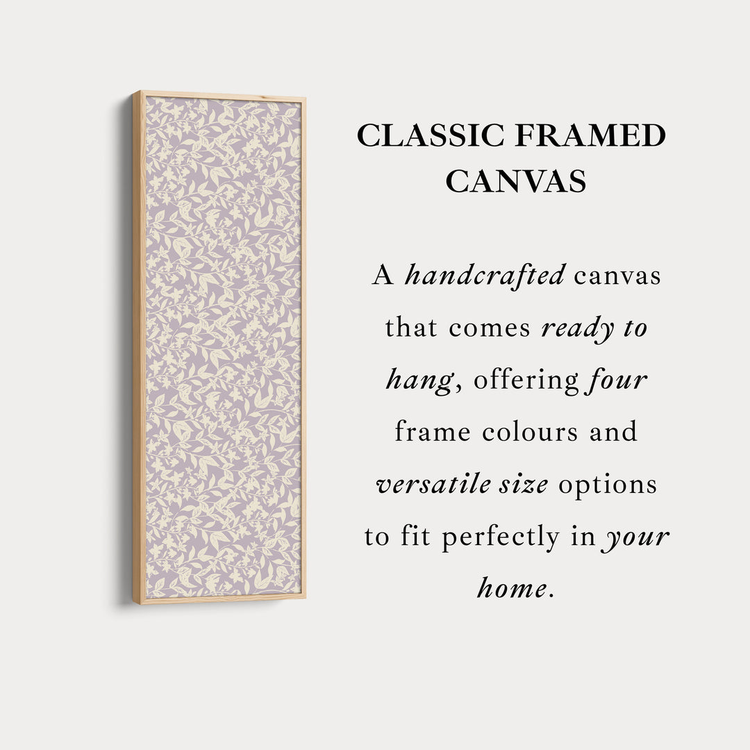 Botanical Beige & Purple Floral Framed Floral Wall Art