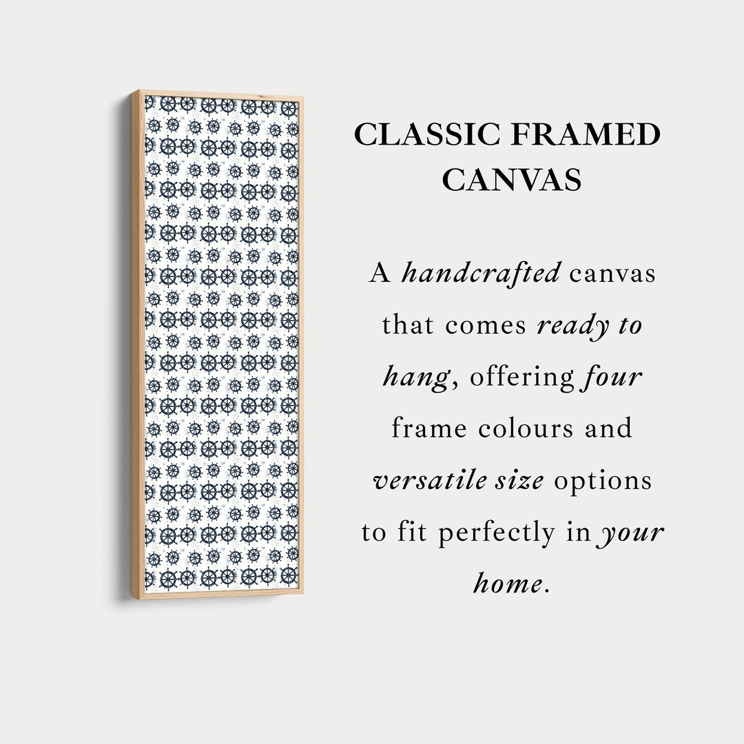 Vertical Long Wall Art Ships Wheel Wall Art