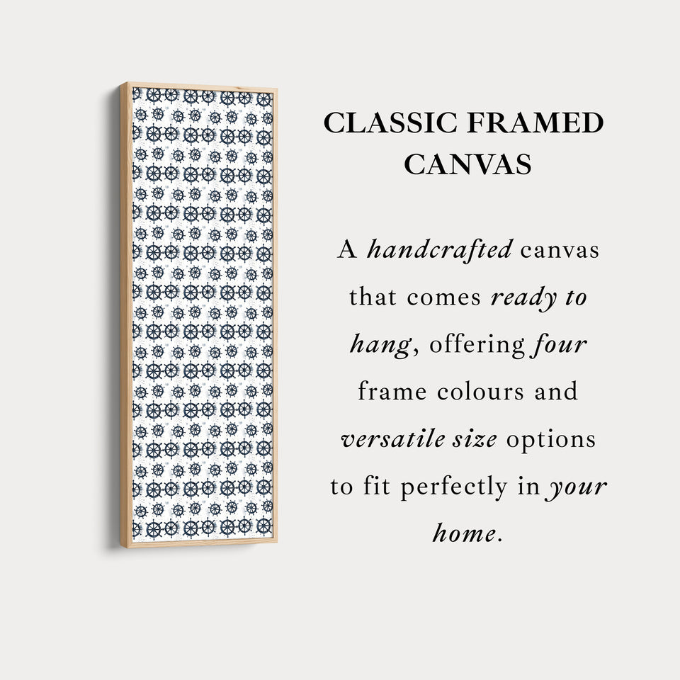 Vertical Long Wall Art Ships Wheel Wall Art