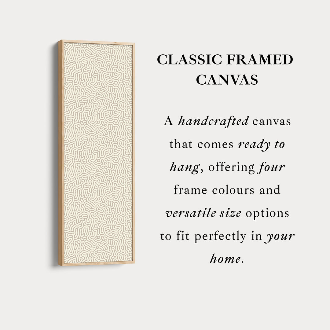 Vertical Long Wall Art Organic Beige Pattern Wall Art