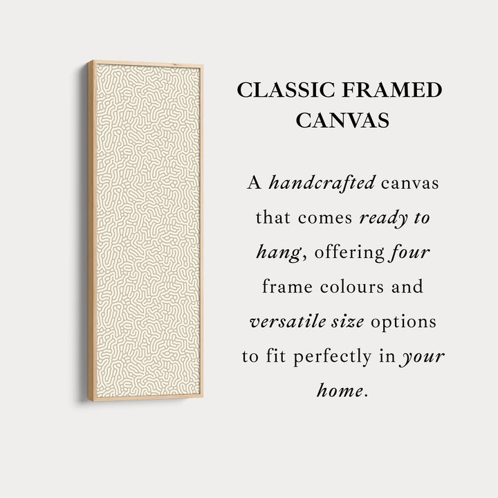 Vertical Long Wall Art Organic Beige Pattern Wall Art