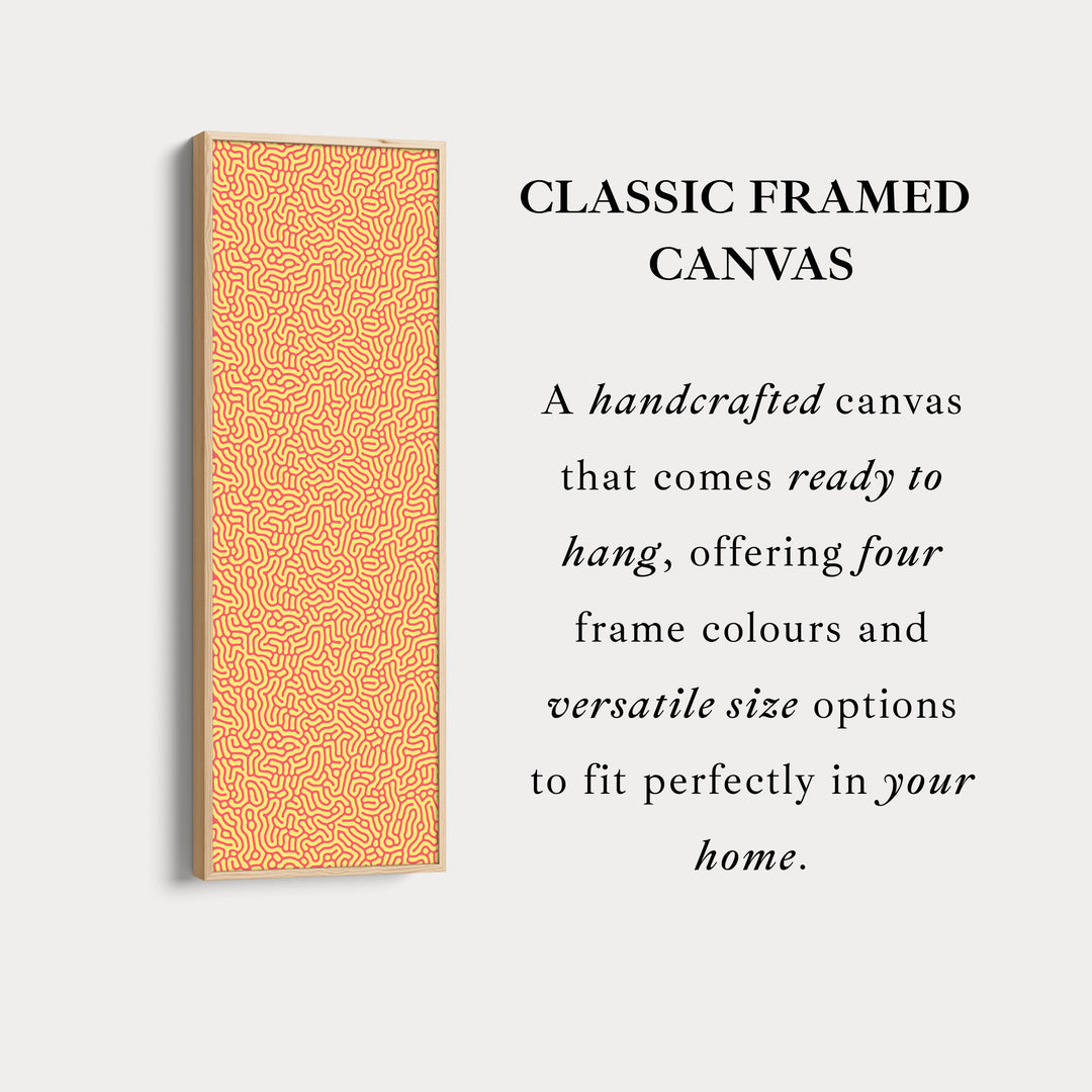 Vertical Long Wall Art Yellow & Red Pattern