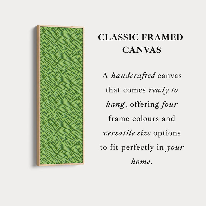 Dark & Light Green Wriggly Vertical Narrow Wall Art