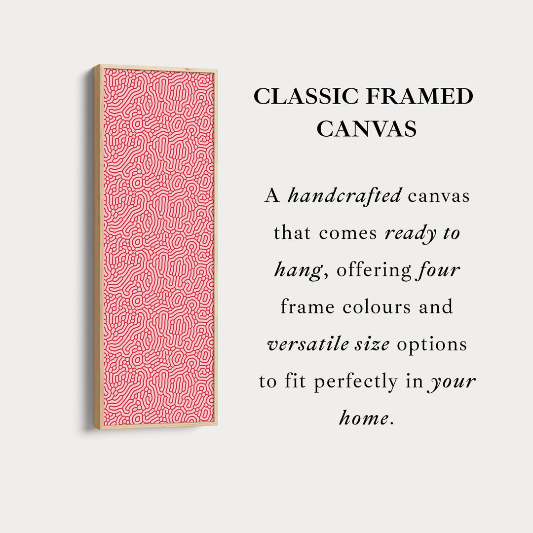 Red & Pink Wriggly Vertical Narrow Wall Art