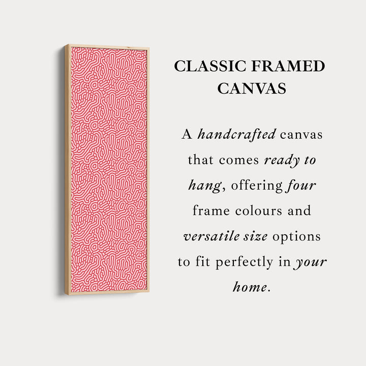 Red & Pink Wriggly Vertical Narrow Wall Art