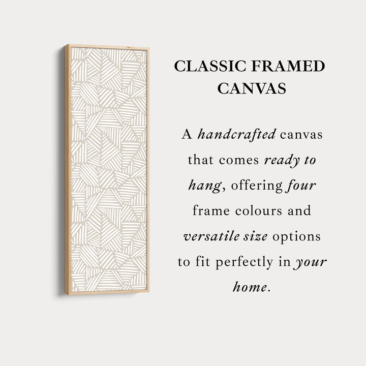 Minimalist Beige Geometric Long Vertical Wall Decor