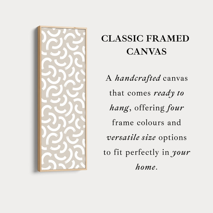 Tall Narrow Geometric Beige Bedroom Wall Decor