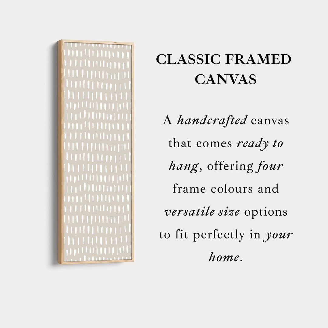 Minimalist Vertical Bedroom Wall Art Beige