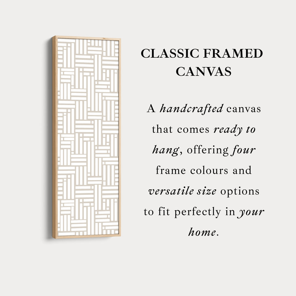 Beige & White Vertical Narrow Wall Art