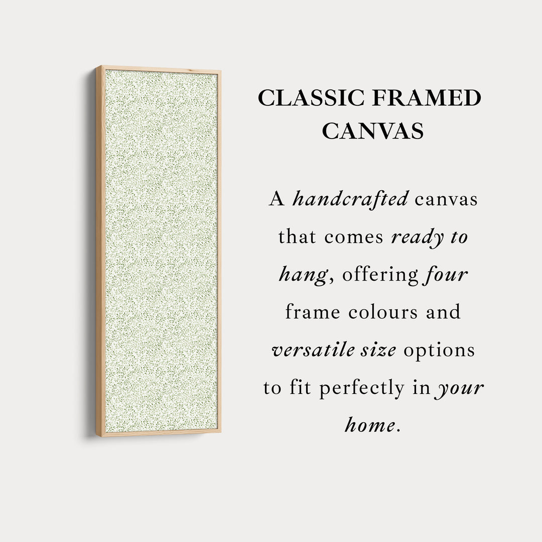 White & Green Large Botanical Bedroom Long Wall Decor