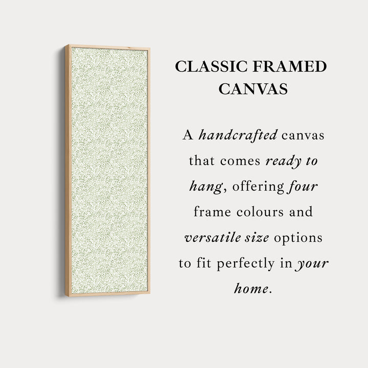 White & Green Large Botanical Bedroom Long Wall Decor