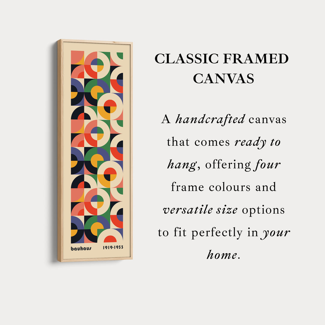 Bauhaus Mid Century Geometric Long Vertical Wall Art