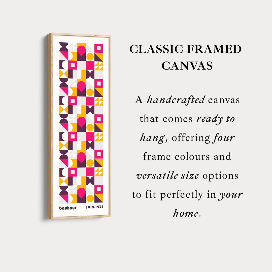 Bauhaus Tall Retro Mid Century Geometric Vertical Wall Art