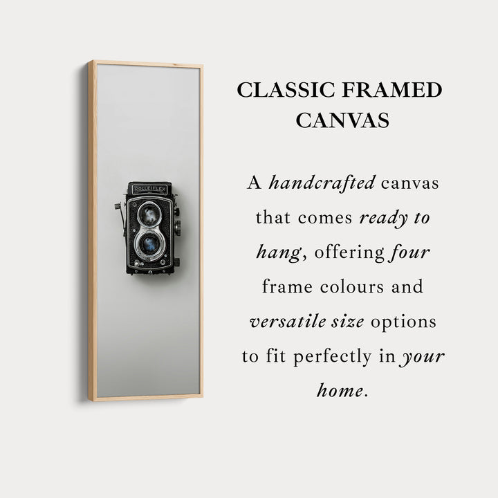 Minimalist Photography Rollieflex Framed Vertical Wall Art